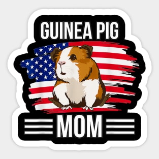 USA Flag 4th Of July Mothers Day Merica Guinea Pig Sticker